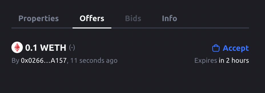 Offers tab
